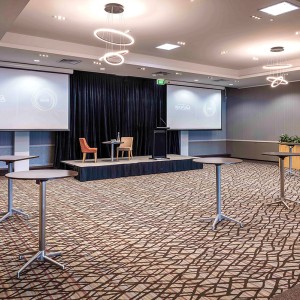 Banquet Room 2 Cocktail Setup With Stage 